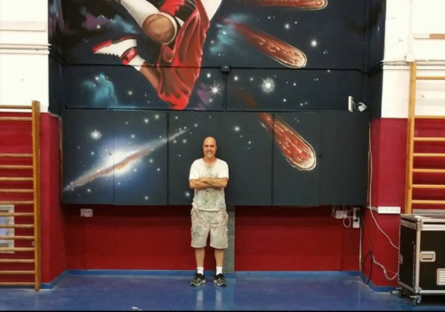 ציורי קיר באולמות ספורט