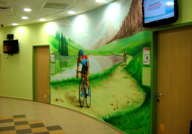 ציורי קיר במרפאות ובבתי חולים