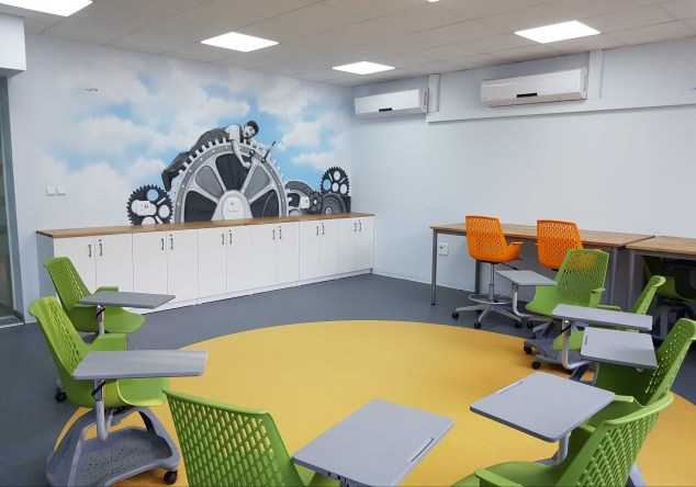 ציורי קיר מסדרונות וכיתות 