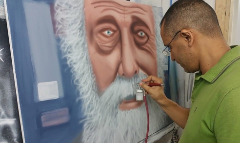 ציור של איש זקן באיירבראש