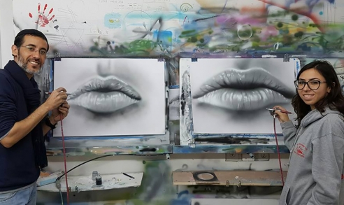 ציור של שפתיים