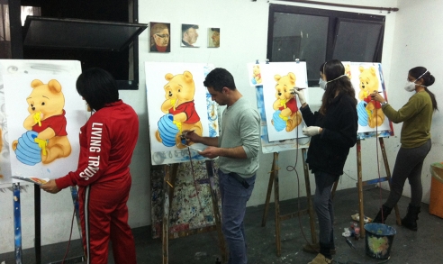 ציורים בשיטת מכחול אוויר