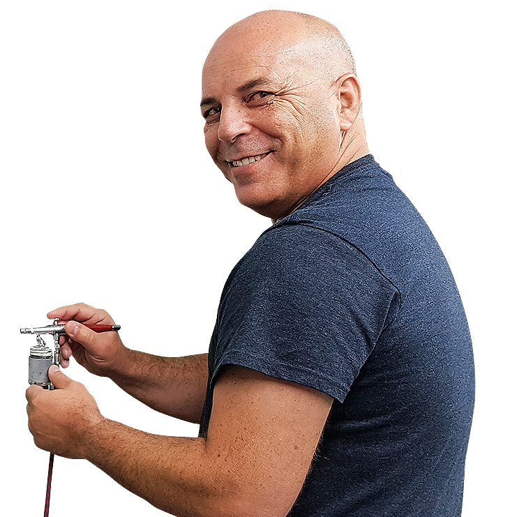 הדרכה על ציורים בטכניקת איירבראש