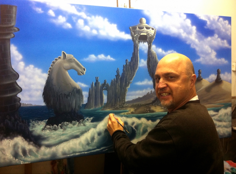 הלל בעבודה על ציור שחמט