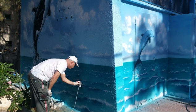 משאבת מים במהלך