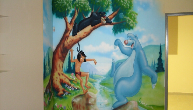 ספר הג'ונגל ציור על ידי הלל לזרוב