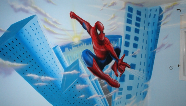 ציור ספיידרמן לחדר ילדים