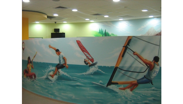 ציור קיר חדר המתנה