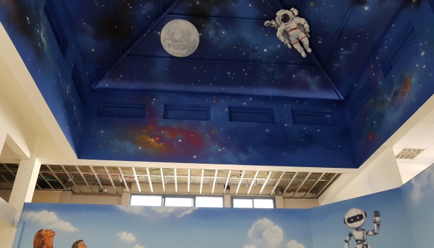 ציור של אסטרונאוטים בחל