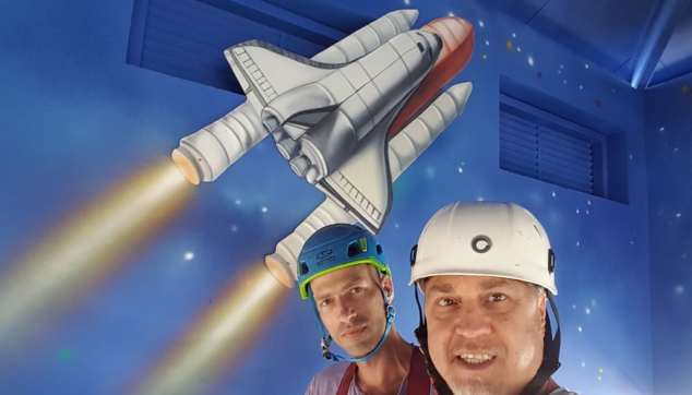 ציור של חללית בחלל