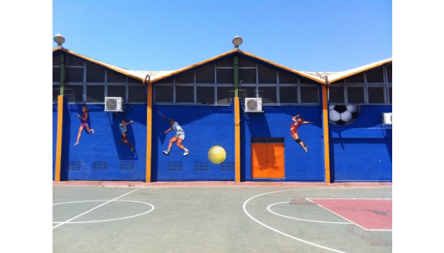 ציורי קיר באולמות ספורט