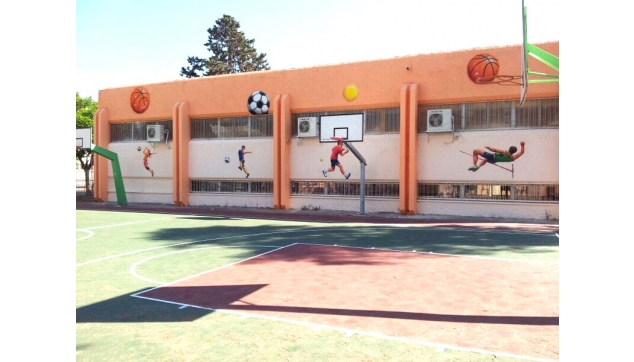 ציורי קיר באולמות ספורט