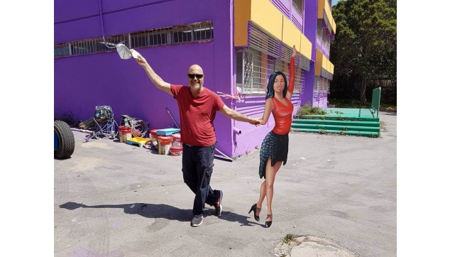 ציורי קיר במהלך העבודה