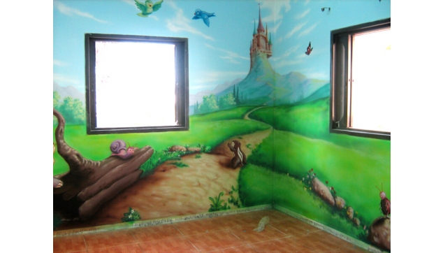 ציורי קיר גני ילדים משחקיות