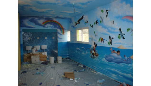 ציורי קיר גני ילדים משחקיות