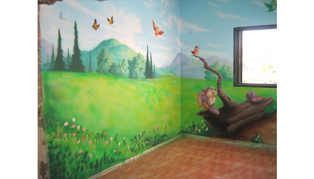 ציורי קיר גני ילדים משחקיות