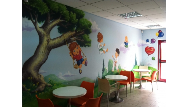 ציורי קיר גני ילדים משחקיות