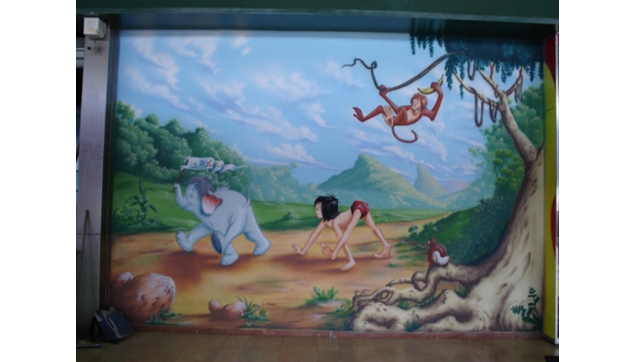 ציורי קיר גני ילדים משחקיות