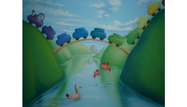 ציורי קיר גני ילדים משחקיות