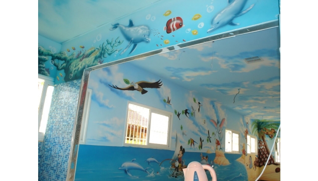 ציורי קיר גני ילדים משחקיות