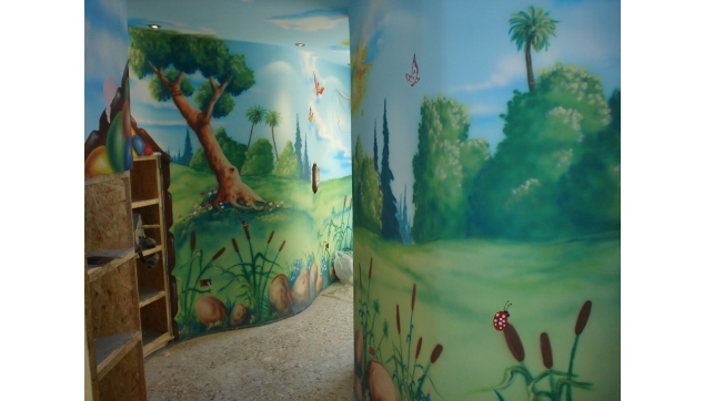 ציורי קיר לגני ילדים ומשחקיות