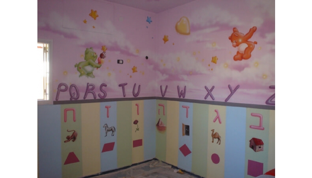 ציורי קיר לגני ילדים ומשחקיות