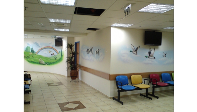 ציורי קיר רגועים בבית חולים