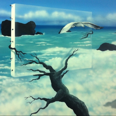 שחף על נוף של ים